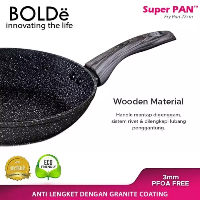 Bolde Super Pan Fry Pan 22CM - Black Dark